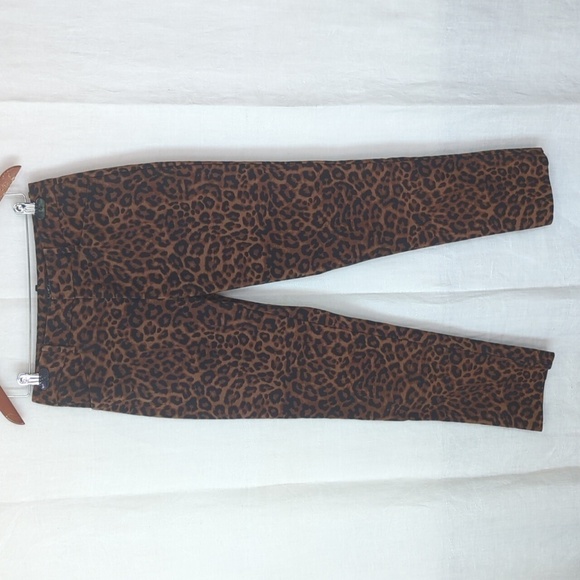 Lord & Taylor Pants - Lord & Taylor Brown Leopard Print Skinny Pants Size 6